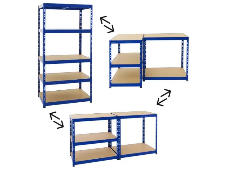 PROREGAL Schwerlastregal Tiger HxBxT 180 x 90 x 60 cm Fachlast 265 kg 5-Ebenen* Metallregale|Kellerregale