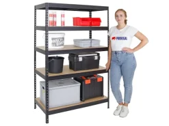 PROREGAL Schwerlastregal Rivet HxBxT 180 x 120 x 60 cm Fachlast 250 kg Innovatives Stecksystem