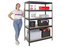 PROREGAL Schwerlastregal Rivet HxBxT 180 x 120 x 60 cm Fachlast 250 kg Innovatives Stecksystem