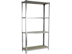 PROREGAL Schwerlastregal Mid Muli HxBxT 150 x 100 x 40 cm 4 Fachböden Fachlast 150 kg Verzinkt* Kellerregale|Metallregale