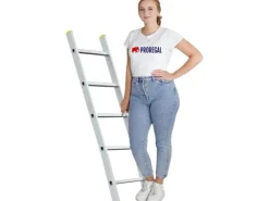 PROREGAL Sprossen-Anlegeleiter Economy Plus Ohne Traverse 5 Sprossen Arbeitshöhe 2,43 m Traglast 150 kg* Leitern