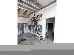 PROREGAL Stufen-Stehleiter Beidseitig Begehbar mit Clip-Step Relax 2 x 3 Stufen