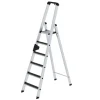 PROREGAL Stufen-Stehleiter Einseitig Begehbar mit Clip-Step R13 6 Stufen* Klapptritte