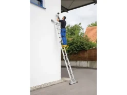 PROREGAL Teleskopleiter 4-Teilig mit Traverse 4 x 6 Sprossen* Klapptritte