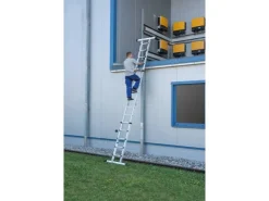 PROREGAL Teleskopleiter 4-Teilig mit Traverse 4 x 6 Sprossen* Klapptritte
