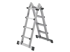 PROREGAL Teleskopleiter 4-Teilig mit Traverse 4 x 4 Sprossen* Klapptritte