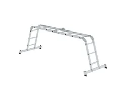 PROREGAL Vielzweckleiter 4-Teilig mit Traverse 2 x 3 & 2 x 4 Sprossen* Klapptritte