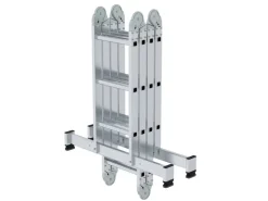 PROREGAL Vielzweckleiter 4-Teilig mit Traverse 2 x 3 & 2 x 4 Sprossen* Klapptritte