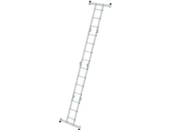 PROREGAL Vielzweckleiter 4-Teilig mit Traverse 2 x 3 & 2 x 4 Sprossen* Klapptritte