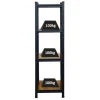 PROREGAL Vintage Series Schwerlastregal Ragnar für Gesamtlast 400 kg Maße 150x45x45cm Vintagebraun-Schwarz