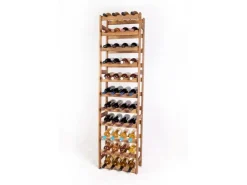 PROREGAL Weinregal Pinotwine HxBxT 166 x 43,4 x 25 cm 44 Flaschen Massives Kiefernholz Geölt