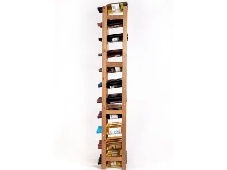 PROREGAL Weinregal Pinotwine HxBxT 166 x 43,4 x 25 cm 44 Flaschen Massives Kiefernholz Geölt
