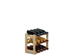 PROREGAL Weinregal Pinotwine HxBxT 38 x 43 x 25 cm 12 Flaschen Massives Kiefernholz Natur Unbehandelt* Flaschenregale