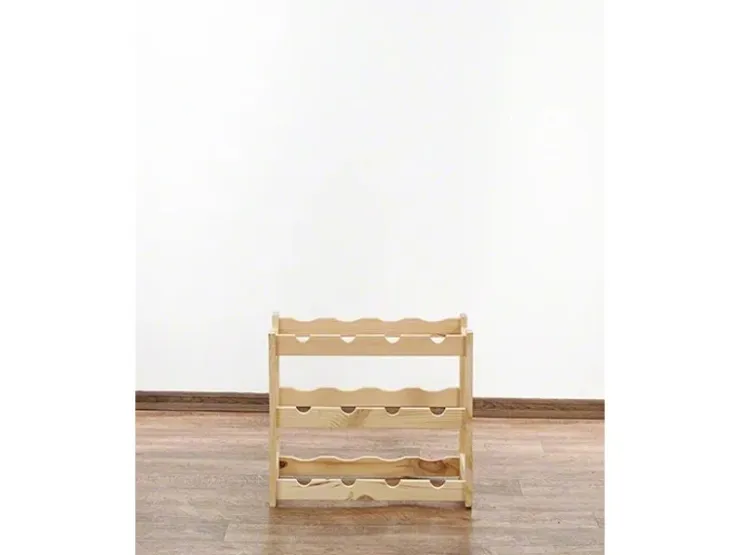 PROREGAL Weinregal Pinotwine HxBxT 38 x 43 x 25 cm 12 Flaschen Massives Kiefernholz Natur Unbehandelt* Flaschenregale