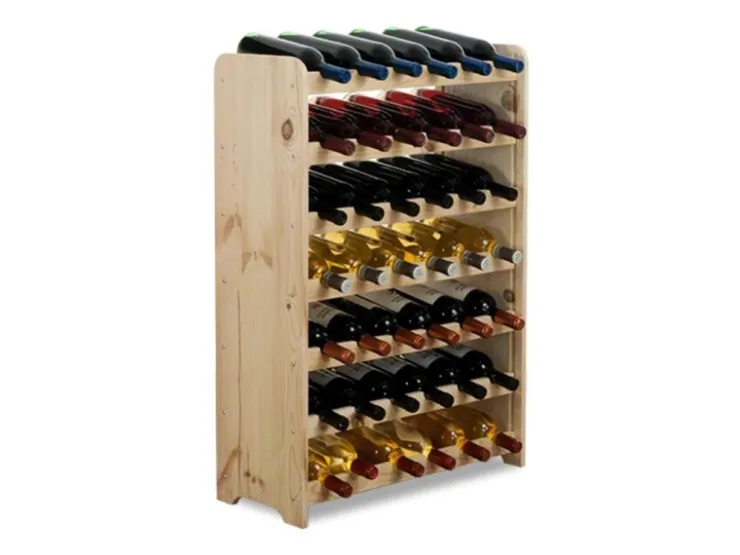 PROREGAL Weinregal Pinotwine C HxBxT 87,2 x 63,2 x 26,5 cm 42 Flaschen Massives Kiefernholz Natur Unbehandelt* Regale Massivholz