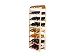 PROREGAL Weinregal Pinotwine HxBxT 118 x 43 x 25 cm 32 Flaschen Massives Kiefernholz Natur unbehandelt