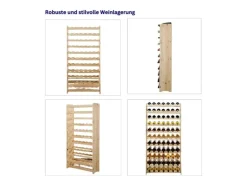 PROREGAL Weinregal Pinotwine C HxBxT 138,4 x 72,8 x 26,5 cm 77 Flaschen Massives Kiefernholz Geölt