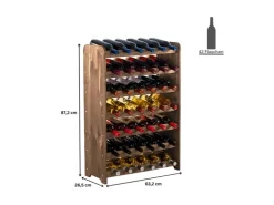 PROREGAL Weinregal Pinotwine C HxBxT 87,2 x 63,2 x 26,5 cm 42 Flaschen Massives Kiefernholz Geölt* Flaschenregale