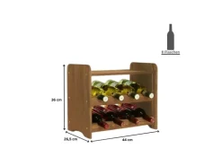 PROREGAL Weinregal Pinotwine C HxBxT 36 x 44 x 26,5 cm 8 Flaschen Massives Kiefernholz Geölt* Flaschenregale