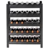 PROREGAL Weinregal Toskana HxBxT 75 x 60 x 30 cm 30 Flaschen Auf 5 Ebenen Schwarz Wein Metallregal Weinständer Flaschenständer* Metallregale|Regale Schwarz