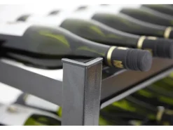 PROREGAL Weinregal Toskana HxBxT 75 x 60 x 30 cm 30 Flaschen Auf 5 Ebenen Schwarz Wein Metallregal Weinständer Flaschenständer* Metallregale|Regale Schwarz