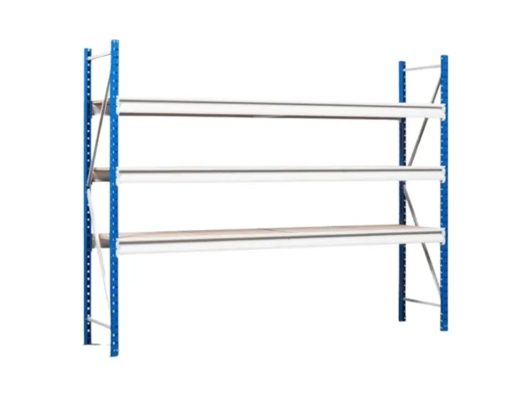 PROREGAL Weitspannregal Maximus Pro Grundregal HxBxT 450 x 250 x 100 cm 6 Ebenen Spanplatten Fachboden Fachlast 530 kg Lichtblau & Lichtgrau