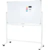 PROREGAL Whiteboard HxBxT 186x160x50 cm Mobil Rollbar Inkl. Zubehör Magnettafel Memoboard Pinnwand