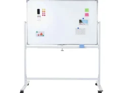 PROREGAL Whiteboard HxBxT 186x160x50 cm Mobil Rollbar Inkl. Zubehör Magnettafel Memoboard Pinnwand