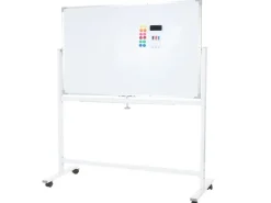PROREGAL Whiteboard HxBxT 186x160x50 cm Mobil Rollbar Inkl. Zubehör Magnettafel Memoboard Pinnwand