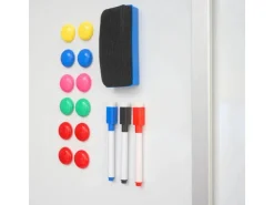 PROREGAL Whiteboard HxBxT 167x186x57 cm Mobil Rollbar Inkl. Zubehör Mit Ausziehbarer Tafel Magnettafel Memoboard Pinnwand* Pinnwände