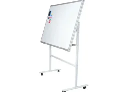 PROREGAL Whiteboard HxBxT 167x186x57 cm Mobil Rollbar Inkl. Zubehör Mit Ausziehbarer Tafel Magnettafel Memoboard Pinnwand* Pinnwände