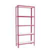 PROREGAL Wohnregal Living Koala Wood mit 5 Fachböden HxBxT 180 x 100 x 30 cm Fachlast 150 kg Rosa/Weiß* Büroregale