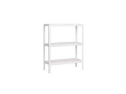 PROREGAL Wohnregal Living Koala Metal mit 3 Fachböden HxBxT 90 x 100 x 30 cm Fachlast 150 kg Weiß/Weiß* Büroregale