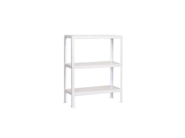 PROREGAL Wohnregal Living Koala Metal mit 3 Fachböden HxBxT 90 x 100 x 30 cm Fachlast 150 kg Weiß/Weiß* Büroregale