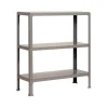 PROREGAL Wohnregal Living Koala Metal mit 3 Fachböden HxBxT 90 x 80 x 30 cm Fachlast 150 kg Grau/Grau