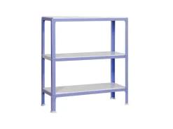 PROREGAL Wohnregal Living Koala Metal mit 3 Fachböden HxBxT 90 x 80 x 40 cm Fachlast 150 kg Lila/Weiß