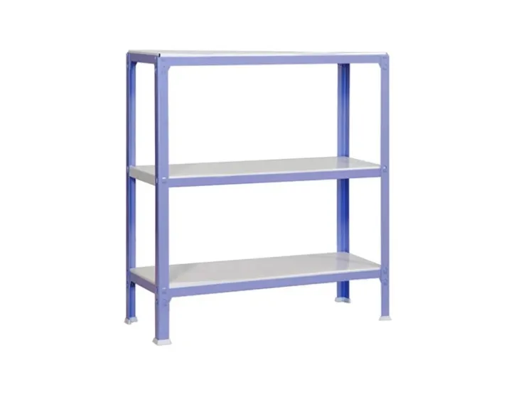 PROREGAL Wohnregal Living Koala Metal mit 3 Fachböden HxBxT 90 x 80 x 40 cm Fachlast 150 kg Lila/Weiß