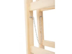 PROREGAL Wood Double Giraffe Holz-Sprossen-Stehleiter mit Sicherheitskette 2 x 5 Sprossen 163 cm Hoch Trittleiter Bockleiter Sprossen-Doppellleiter* Leitern