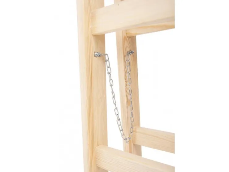 PROREGAL Wood Double Giraffe Holz-Sprossen-Stehleiter mit Sicherheitskette 2 x 5 Sprossen 163 cm Hoch Trittleiter Bockleiter Sprossen-Doppellleiter* Leitern