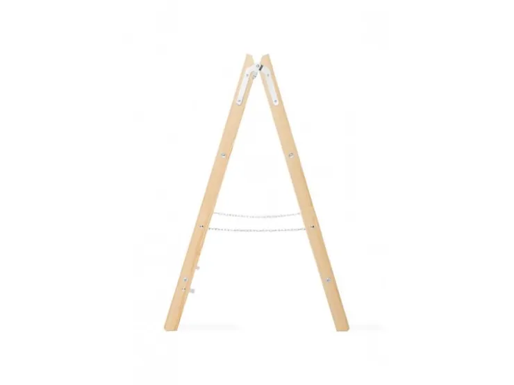PROREGAL Wood Double Giraffe Holz-Sprossen-Stehleiter mit Sicherheitskette 2 x 6 Sprossen 192 cm Hoch Trittleiter Bockleiter Sprossen-Doppellleiter* Leitern