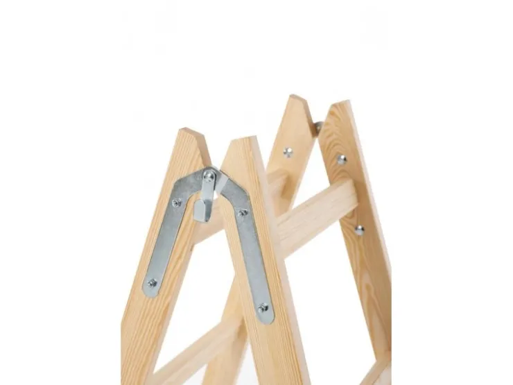 PROREGAL Wood Double Giraffe Holz-Sprossen-Stehleiter mit Sicherheitskette 2 x 6 Sprossen 192 cm Hoch Trittleiter Bockleiter Sprossen-Doppellleiter* Leitern