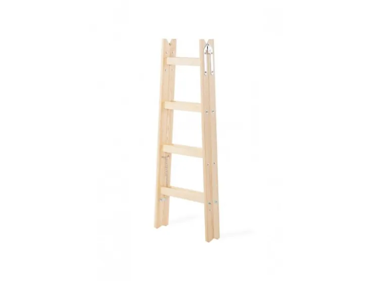 PROREGAL Wood Double Giraffe Holz-Sprossen-Stehleiter mit Sicherheitskette 2 x 6 Sprossen 192 cm Hoch Trittleiter Bockleiter Sprossen-Doppellleiter* Leitern