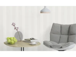 Rasch Vliestapete Wallton 141801 Streifen Weiß 10,05 m x 0,53 m