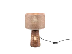 Reality Design-Tischleuchte Straw 1-flammig Braun 24 cm x 24 cm* Weitere Regale