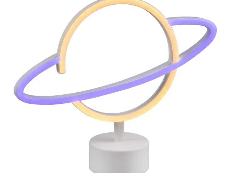 Reality LED Tischleuchte Planet 24,5 cm x 29 cm x 8,5 cm Weiß* Weitere Regale
