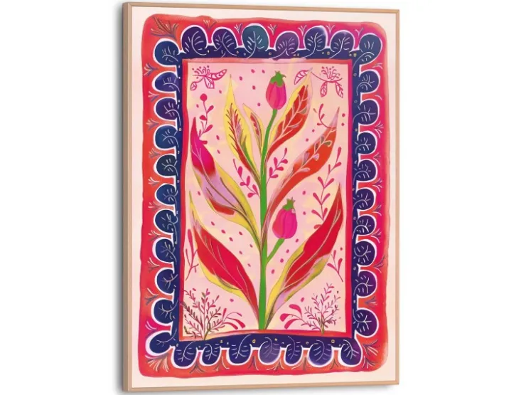 Reinders Gerahmtes Bild Leaf Creation für Wohnzimmer 40 cm x 30 cm Rot* Bilder