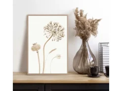 Reinders Gerahmtes Bild Trockenblumen für Wohnzimmer 30 cm x 20 cm Beige