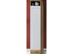 Respekta Küchenzeile 250 cm Weiß-Wildeiche Nachbildung matt* Regal Weiß