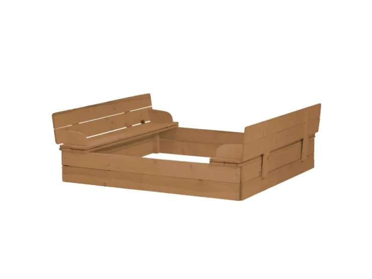 roba Sandkasten in aus Holz mit Sitzbank Klappbar* Sitzbänke