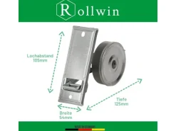Rollwin Rolladen Gurtwickler Unterputz 105mm Lochabstand Mit 7m Gurt 23mm Rolladengurt Weiß Rollo Wickler Mit Abdeckblende Rollladen Aufwickler* Rollos